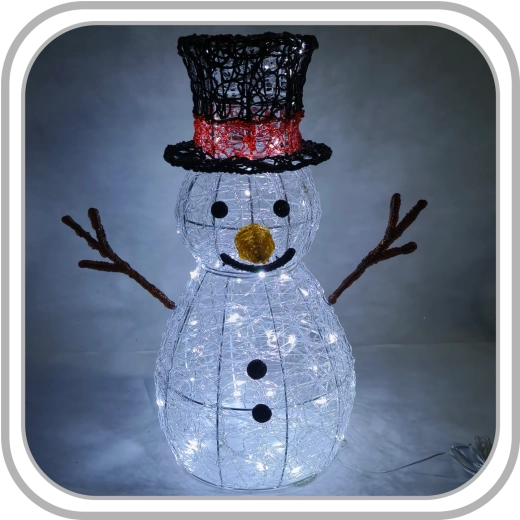 Christmas LED Snowman 60 cm with Cool White Light