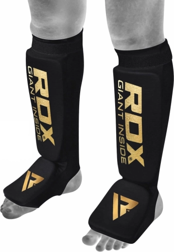 RDX ščitniki za goleni in nart Hosiery Shin Instep Foam črno‑zlati XXL
