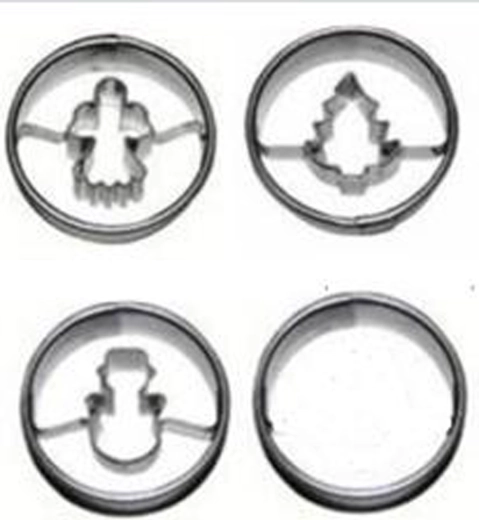 Modelčki za piškote TORO 4 cm – božični set, 4 kosi