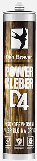 Montažno vodoodporno lepilo bež 300 ml D4 POWER KLEBER