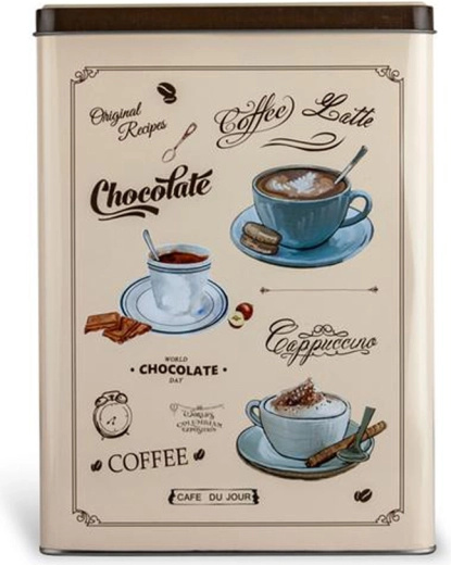 Kovinska škatla Cafe9 du Jour pravokotna 18 × 10 × 25 cm