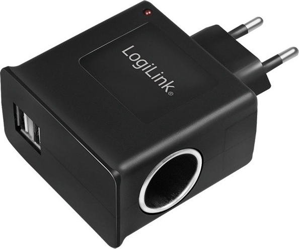 Omrežni adapter LOGILINK z USB in vtičnico za avtomobilski vžigalnik 12 V