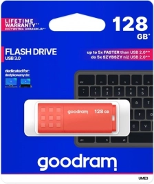 USB-ključek Goodram UME3 128GB USB 3.0 oranžen