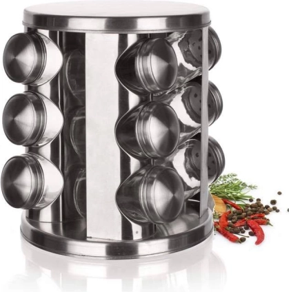 Vrtljiv stojalo za začimbe BANQUET Akcent 12 kos 85 ml