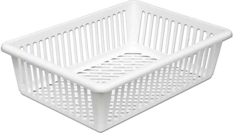 Plastična shranjevalna košara HANDY 40 × 28 × 11 cm, mešanica barv