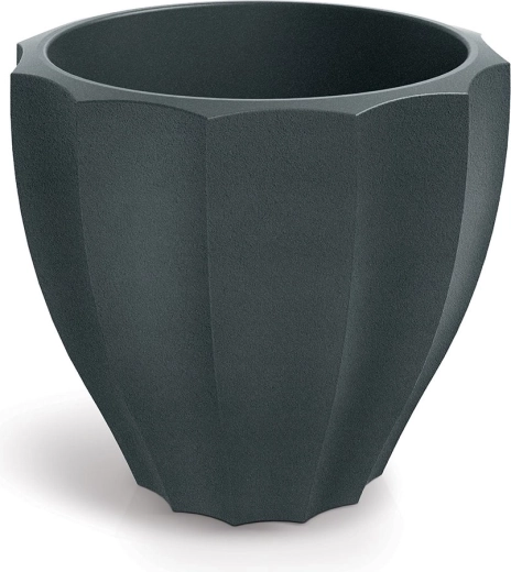 Cvetlični lonec Rona Rounde 40 cm grafitni