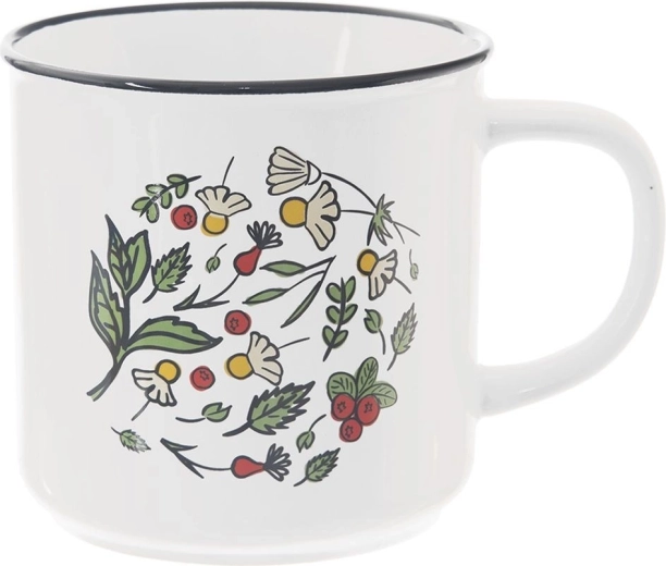 Keramična skodelica Orion s cvetličnim motivom 650 ml