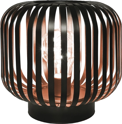 Solight kovinska ovalna svetilka z mikro LED-lučkami, topla bela, bakrena