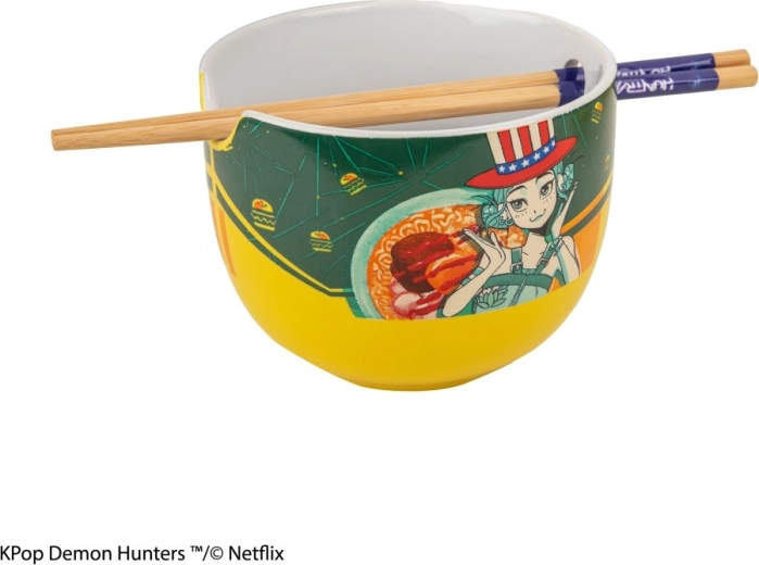 K-pop Demon Hunters ramen skleda s palčkami – Zoey Hamburger