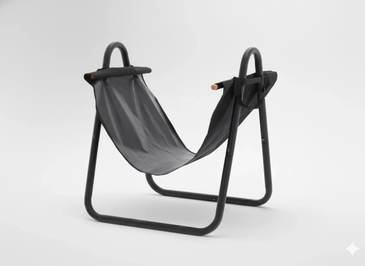 Kovinsko stojalo za drva s prenosno torbo 40 × 45 × 50 cm