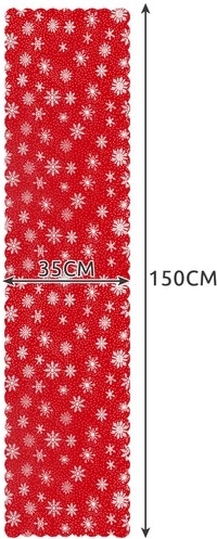 150 × 35 cm size for most tables