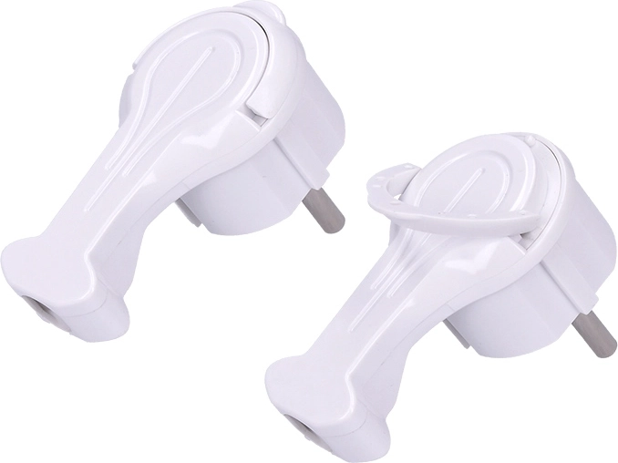 Solight low-profile angled plug – White