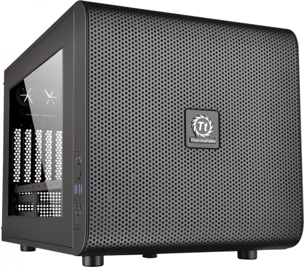 Thermaltake Core V21 Micro ohišje z oknom, USB 3.0, 200 mm ventilator, črno