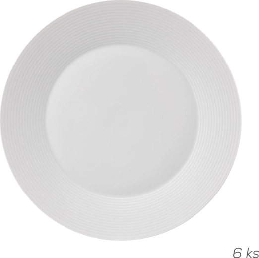 Plitvi krožnik Mona s črto 27 cm, 6 kosov