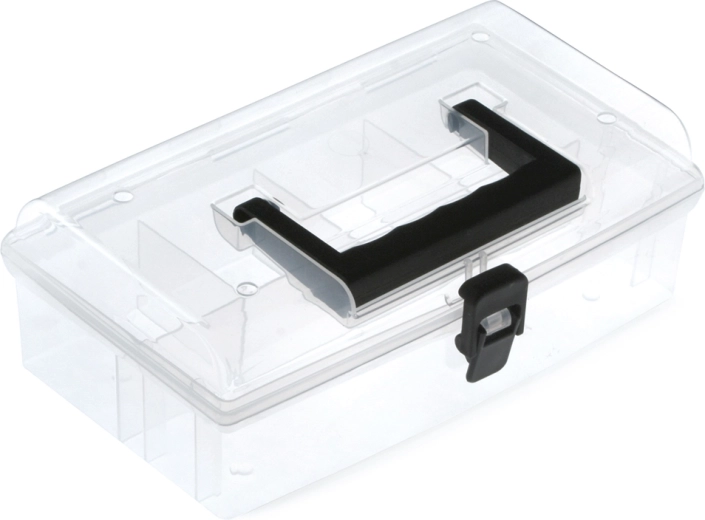 Plastični organizator z ročajem 245 × 135 × 85 mm prozoren