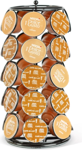 Kovinsko vrtljivo stojalo za 35 kapsul Dolce Gusto, črno