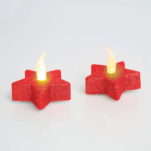 LED čajna svečka v obliki zvezde – 1 kos