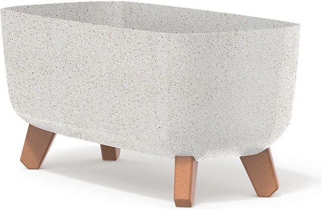 Cvetlični lonec Gracia Case Eco Wood 39 cm bel