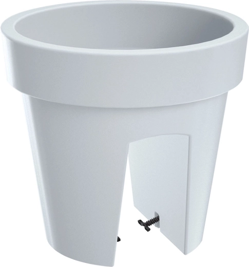 Viseči lonček za ograjo Lofly Railing 24,5 cm bel