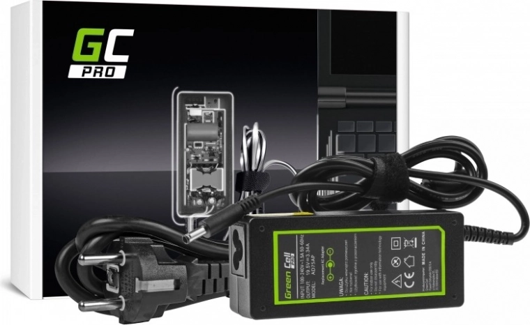 Polnilec Green Cell PRO 65 W 19,5 V 3,34 A za DELL (4,5 × 3,0 mm)