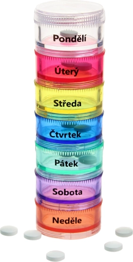 Razdelilnik zdravil za 7 dni ponedeljek–nedelja