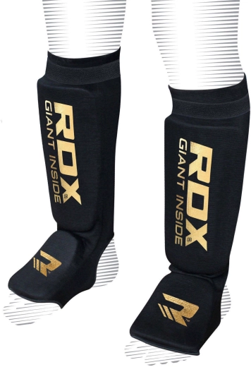 RDX ščitniki za goleni in nart Hosiery Shin Instep Foam črno/zlati – velikost XL