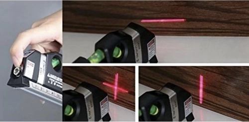 Rdeči laser za navpično in vodoravno črto