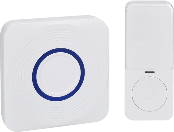 Solight brezžični zvonec z USB-C in baterijskim napajanjem, 200 m, bel
