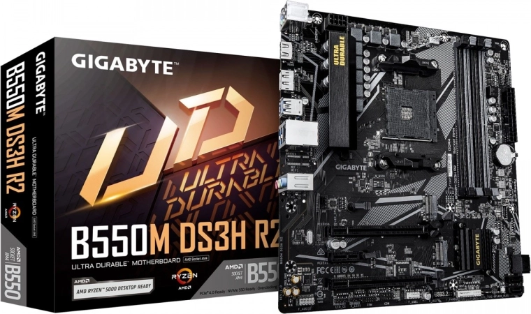 Gigabyte B550M DS3H R2 – microATX matična plošča z AMD B550, HDMI/DP
