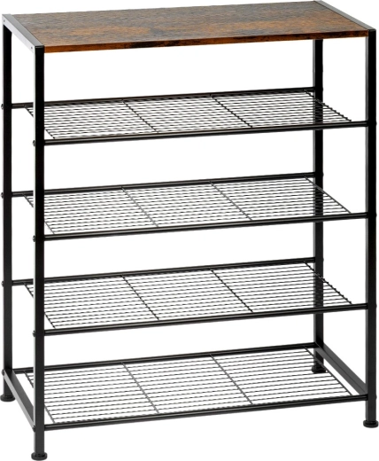 Durable black metal frame