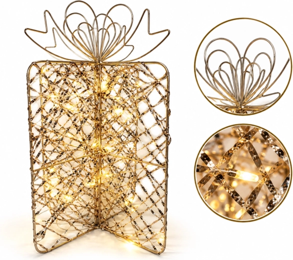 Elegant gold gift in a 3D design