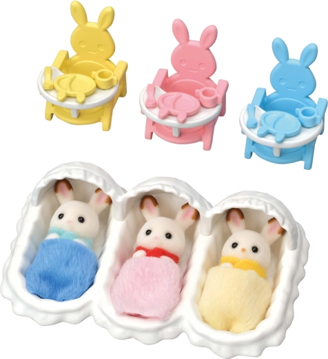 Sylvanian Families komplet za nego trojčkov čokoladnih zajčkov