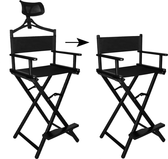 Beautylushh make-up chair with headrest