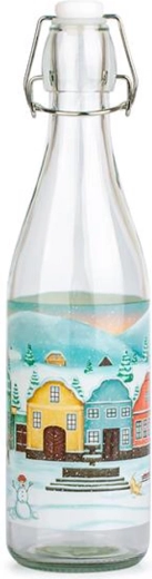 Steklenica s patentnim zapiranjem TORO 1 l – božična vasica