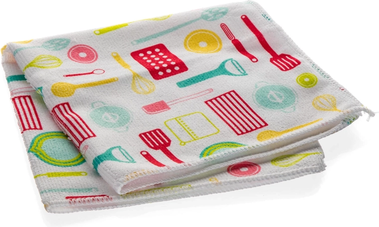 Krpica iz mikrovlaken 40 × 40 cm z dekorjem, 250 g/m²