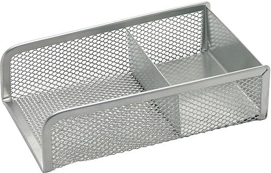 Kovinsko stojalo za listke in sponke, srebrno