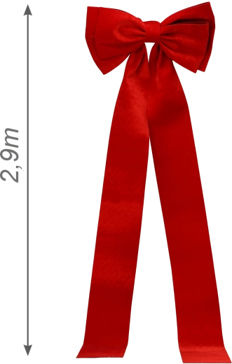 Božična dekorativna pentlja (kokarda) rdeča 82 × 290 cm