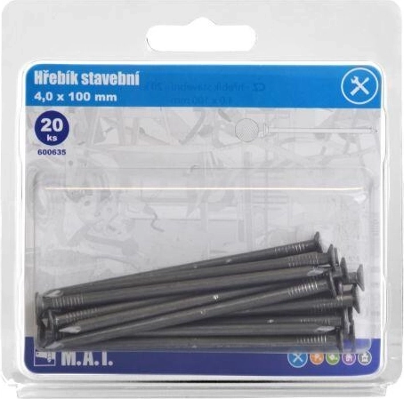 Gradbeni žeblji 100 × 4 mm, 20 kos