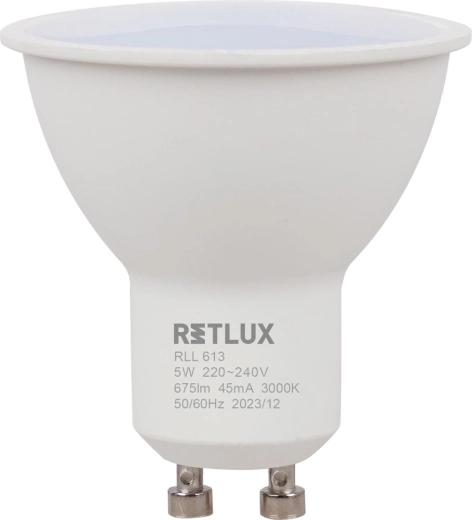 RETLUX GU10 5 W warm white LED reflector bulb