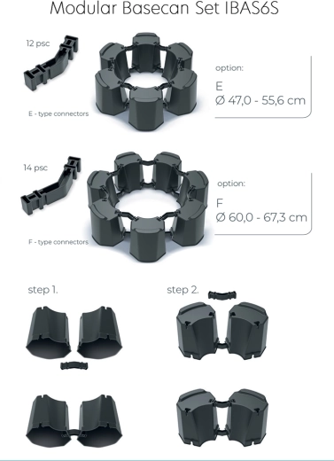 Modularno stojalo za sod za deževnico v antracitu
