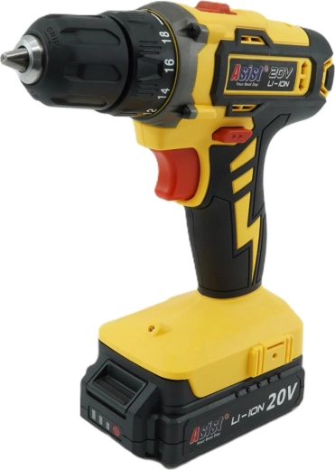 Akumulatorski vrtalnik 20 V 1,5 Ah z baterijo in polnilnikom ASIST