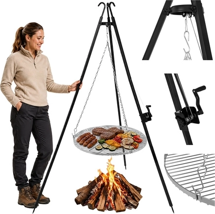 Žar trojnožnik z nerjavno rešetko 70 cm Kaminer