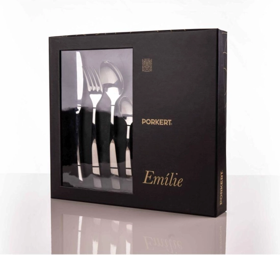 Jedilni pribor EMILIE iz nerjavečega jekla, 24 delov