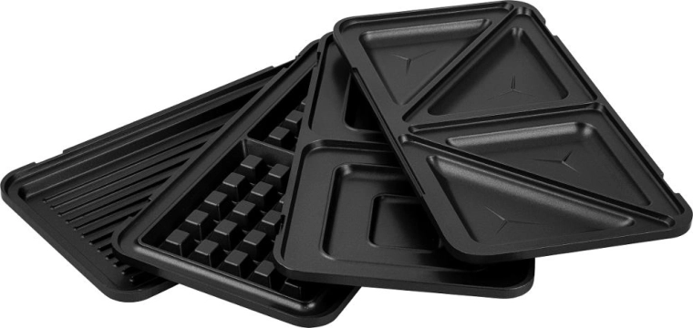 Four interchangeable cooking plates