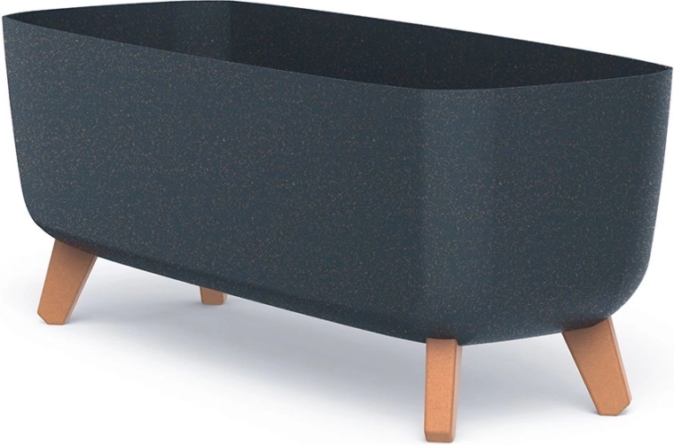 Cvetlični lonec z nogicami Gracia Case Eco Wood 58 cm antracit