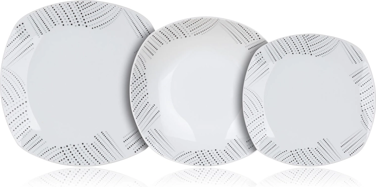 Eleganten kvadraten oblikovni slog z nežnim dekorjem