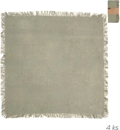 Bombažni prtički Greenish 45 × 45 cm, 4 kos