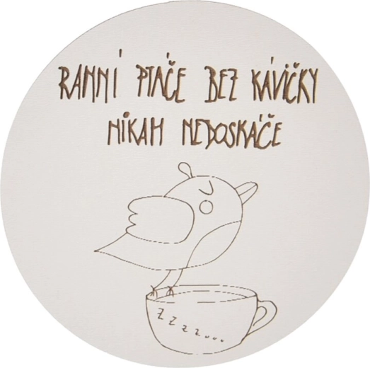 Lesen podstavek z motivom »Jutranji ptiček«, 10 cm