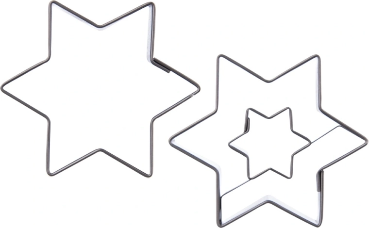 Orion star-shaped cookie cutters, 6.3 cm - 2 pcs