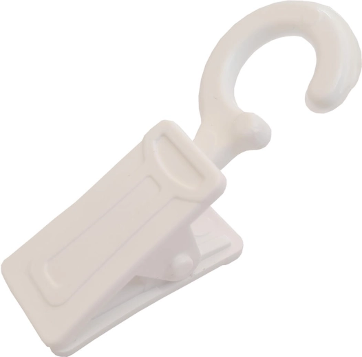 Plastični klipi za pritrjevanje tkanin, beli, 10 kos